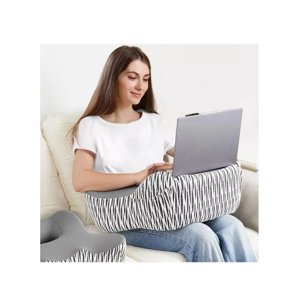 DONAMA Reading Pillow for Gaming, Lap Desk Pillow for Laptop, Portable Soft